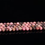 Natural Rhodonite Stone Beads - 4-12mm 5A 7A Round Loose Spacer Beads for Jewelry