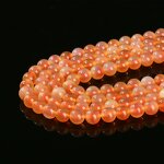 Orange Sugar Heart Agate Beads - 8mm New Fashion High Quality for Jewelry Making