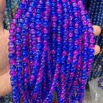 Single Pure Color Glass Beads - Multicolor 8mm Round Beads for DIY Jewelry Making