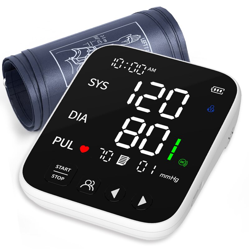 Blood Pressure Monitor Manufacturer - 4.7 Inch Large LED Screen Extra Large Cuff Electric Upper Arm