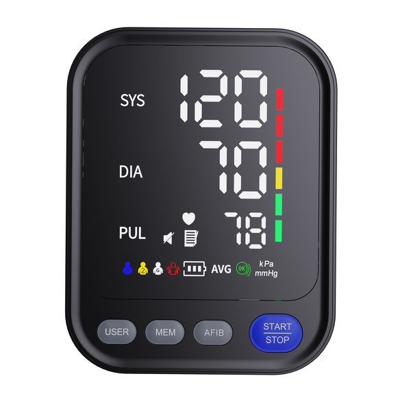 Blood Pressure Monitor Manufacturer - Portable Medical Electric LED Large Curved Screen Arm Digital AOJ