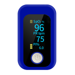 Pulse Oximeter Manufacturer - Navy Blue with Larger Display Blood Oxygen Convenient Fingertip Access
