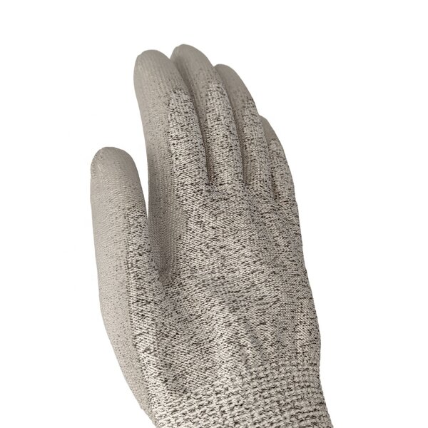 Cut Resistant Gloves Manufacturer - Level 5 Gray Speckled Liner PU Palm Coated