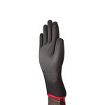 PU Coated Protective Work Gloves Manufacturer - Reusable 13G Black Polyester/Nylon Liner