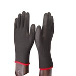 PU Coated Work Gloves Manufacturer - Wear-Resistant Black Nylon Polyester for Hand Protection