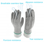 Cut Resistant Gloves Manufacturer - Thin & Lightweight PU Palm-Fit for Handling Plastic Sheets in Packaging