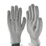 Cut Resistant Work Gloves Manufacturer - Non Slip ANSI A4 with PU Coating for Metal Fabrication Wood Working Construction