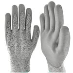 Cut Resistant Work Gloves Manufacturer - Non Slip ANSI A4 with PU Coating for Metal Fabrication Wood Working Construction