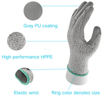 Cut Resistant Gloves Manufacturer - Level 5 Gray Speckled Liner PU Palm Coated