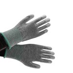 ESD Anti-Static Gloves Manufacturer - High Resistance Carbon Fiber for PC Building & Repair with PU Coating