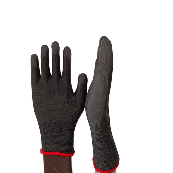 PU Coated Work Gloves Manufacturer - Washable Black for Automotive Industry and GPS Installation