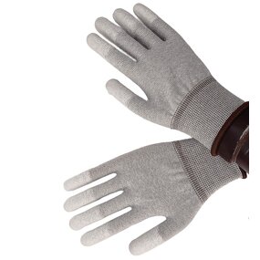 ESD Gloves Manufacturer - Durable PU Dipped Top Fit for Handling Semiconductors PC Building Automotive Industry