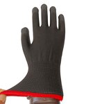 PU Coated Work Gloves Manufacturer - Wear-Resistant Black Nylon Polyester for Hand Protection