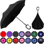 Stick Umbrella Manufacturer - Uv with J Hook Handle 50in Wind Proof Travel Size Compact