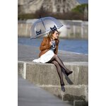 Stick Umbrella Manufacturer - Large Canopy Transparent Dome Coverage with Reflective Strip J Hook Handle Outdoor Clear