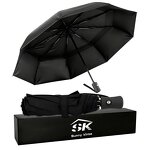 Travel Umbrella Manufacturer - Free Sample Custom Logo Promotional 3 Folding Pongee Outdoor Foldable Rain