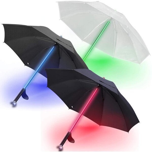 Straight Umbrella Manufacturer - Wholesale Promotional Outdoor Pattern Plastic with Back Light