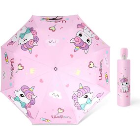 Folding Umbrella Manufacturer - 2025 Vinyl Folding Automatic HelloKitty UV Protection Sunny Rainy Dual-use Compact Portable for Girls