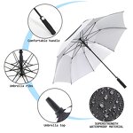 Golf Parasol Manufacturer - Luxury 68 Inch Oversize Extra Large Double Canopy Vented Windproof Waterproof