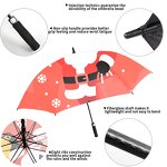Golf Umbrella Manufacturer - Jumbo 62 Inches White with Handle Christmas Digital Printing Silver Coating