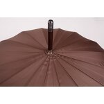Stick Umbrella Manufacturer - Standard Size Semi Automatic Open 23inch Korean Popular Wooden Handle Designer 16 Ribs