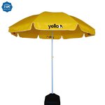 Beach Umbrella Manufacturer - Promotion Yellow Color High Quality Custom Commercial Print 2*2 Meters Outdoor Big