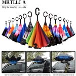 Reverse Umbrella Manufacturer - Custom Design Double Layer Inverted with C-Shaped Handle Anti-UV Waterproof Windproof Straight