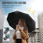 LED Umbrella Manufacturer - 23-Inch Compact Travel Automatic Open & Close Folding with 8 Ribs Reflective Cloth Strip