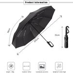Folding Umbrella Manufacturer - China Fully Automatic 3-Fold Windproof with Reinforced Ring Clasp for Men Women
