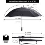 Golf Umbrella Manufacturer - Extra Large 62/68 Inch Vented Square Windproof Auto Open Double Canopy