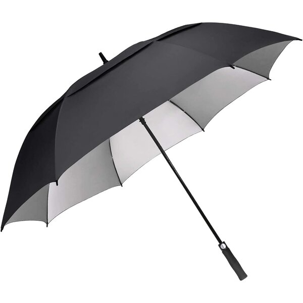 Straight Umbrella Manufacturer - Plastic Handle with Metal Ring Double Layers Durable