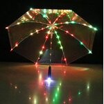 LED Umbrella Manufacturer - Cute Adults Real Star Flashing Transparent Christmas Tree with LED Lights