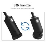 Umbrella Manufacturer - Fully Automatic Dual-Use Business 3-Fold Sunscreen Sunshade with LED Flashlight