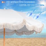 Beach Umbrella Manufacturer - Commercial Vintage Bamboo Parts for Sun Tent and Chair Set Wholesale Manual Control