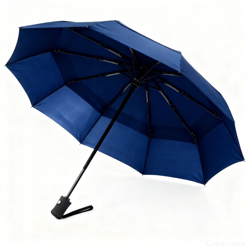 Travel Umbrella Manufacturer - Free Sample Custom Logo Promotional 3 Folding Pongee Outdoor Foldable Rain