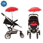 Stroller Umbrella Manufacturer - UV Protected 19-inch Steerable Straight X7 6/8 Ribs with Manual Control Modern Clamp