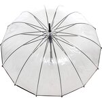 Straight Umbrella Manufacturer - Wholesale Semi Automatic POE PVC Clear Transparent for the Rain 16 Ribs