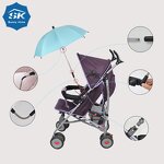 Stroller Umbrella Manufacturer - UV Protected 19-inch Steerable Straight X7 6/8 Ribs with Manual Control Modern Clamp