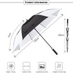 Golf Parasol Manufacturer - Luxury 68 Inch Oversize Extra Large Double Canopy Vented Windproof Waterproof