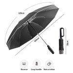 Folding Umbrella Manufacturer - Creative Automatic Reverse Inverted for Men Women Reflective Windproof