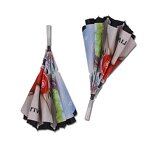 Reverse Umbrella Manufacturer - New Innovative Product Ideas Inverted Reversible Fold Double Layer Canopy C-hook Handle