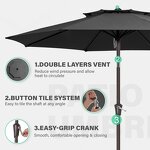 Sun Umbrella Manufacturer - Free Sample High Quality Wholesale Garden Big 9' Outdoor Garden Parasols Patio