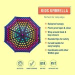 Children's Umbrella Manufacturer - Polka Dot Rainbow Straight Bone Rainproof Canopy and Curved Handle for Easy Hanging