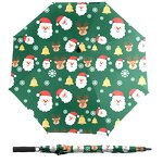 Golf Umbrella Manufacturer - Christmas Luxury Premium UV 30" Whole Print Extra Large Windproof