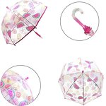 Kids Umbrella Manufacturer - Safety Open Transparent PVC/POE Full Color Printing Dome Shape