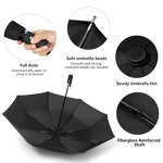 Folding Umbrella Manufacturer - All Automatic Open Fold Portable Travel 46 Inch Nylon with UV Protected