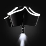 LED Umbrella Manufacturer - 8K Auto-Function Folding Swivel Handle Coating Night Travel Flashlight Custom Logo