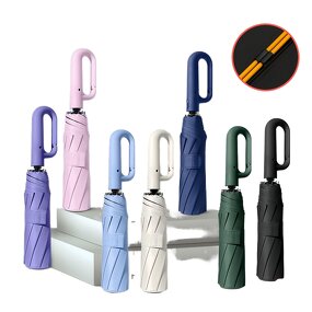 Folding Umbrella Manufacturer - China Fully Automatic 3-Fold Windproof with Reinforced Ring Clasp for Men Women