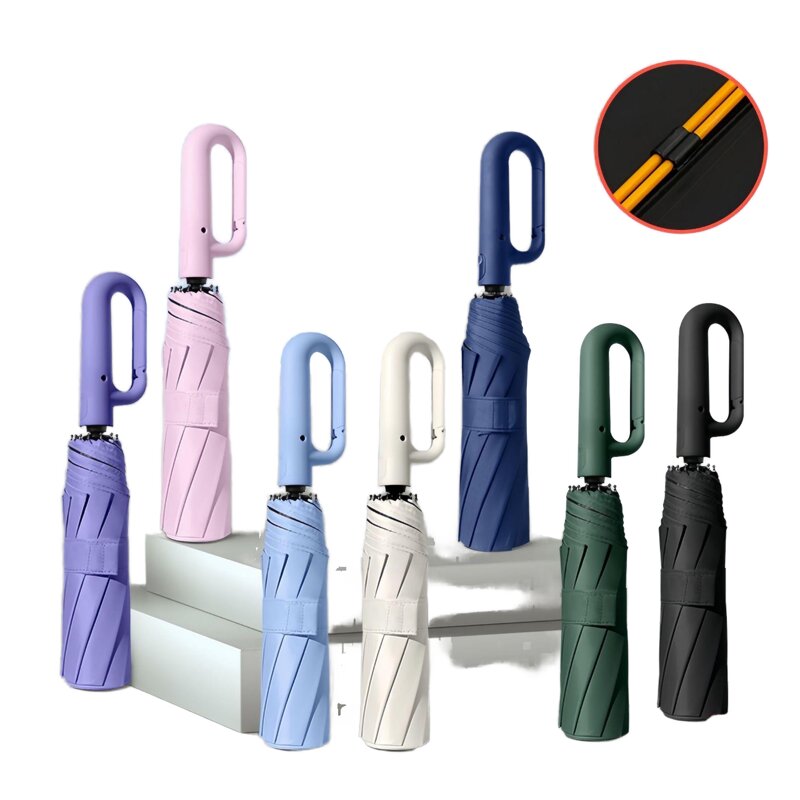 Umbrella Manufacturer - New Full-Automatic Buckle Handle Portable Business & Camping Rain Sun Parasol Anti-UV