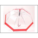 Umbrella Manufacturer - Manual 23" Dome Solid Red Edge Coated Japanese Transparent Custom